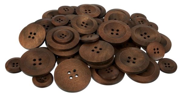 Assorted Wooden Buttons (50pcs)-0