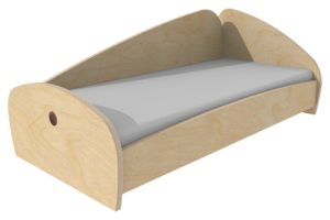 Space Saver Wooden Bed with Mattress-0