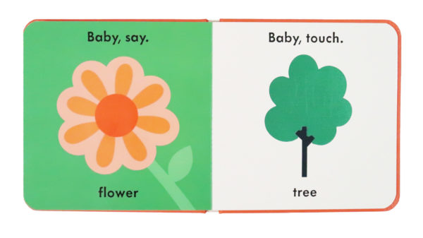 Baby touch words hard book spread